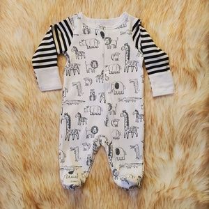 NWOT 0-3 Month Wonder Nation Footies/ One Piece Baby Outfit
